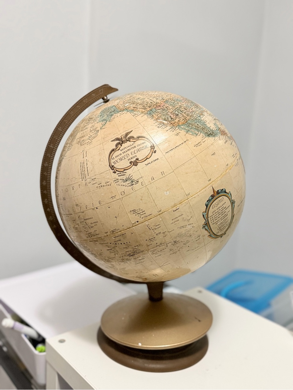 Vintage Replogle World Classic Series 12 Inch Diameter Globe